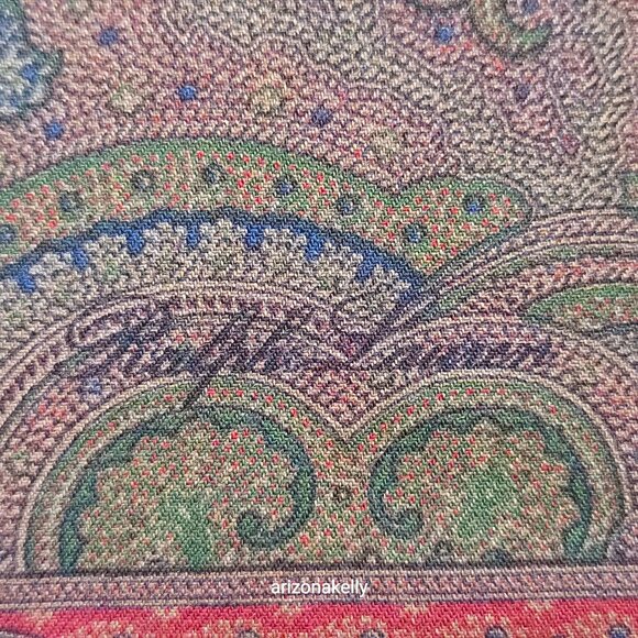 Vintage Ralph Lauren LARGE Wool Square Scarf Shawl Wrap Equestrian Hunting Dogs - Picture 3 of 16